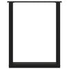 vidaXL Dining Table Legs U-Shaped 2 pcs Black 60x(72-73) cm Steel