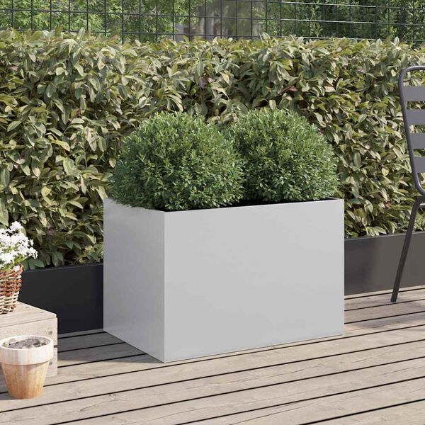 vidaXL Planter Silver 62x40x39 cm Galvanised Steel