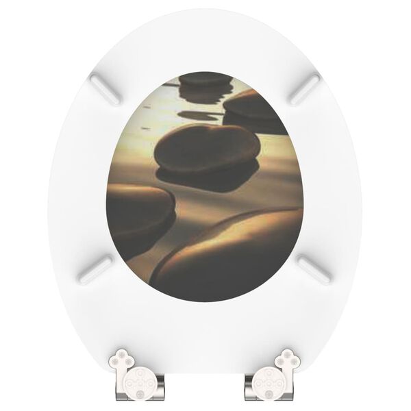 SCH&Uuml;TTE Toilet Seat with Soft-Close SEA STONE