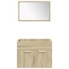 vidaXL 5 Piece Bathroom Furniture Set Sonoma Oak Engineered Wood