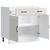 vidaXL Kitchen Base Cabinet Lucca High Gloss White Engineered Wood