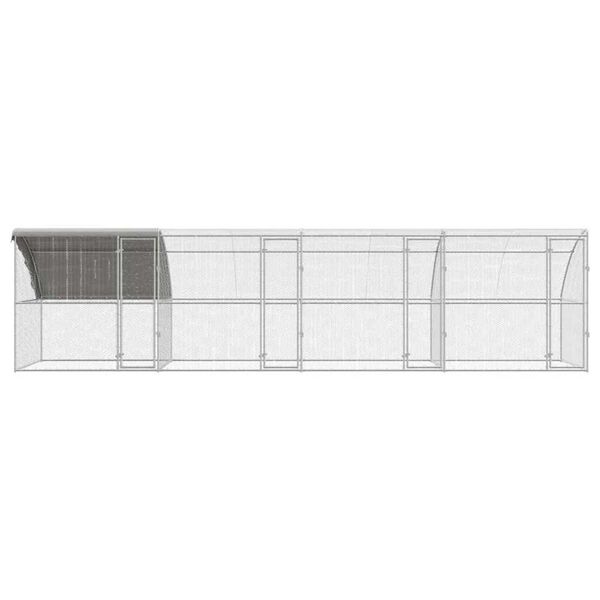 vidaXL Chicken Cage Silver 800 x 200 x 198.5 cm Galvanised steel