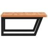 vidaXL Basin Shelf Wall Mounted Steel and Solid Wood Beech