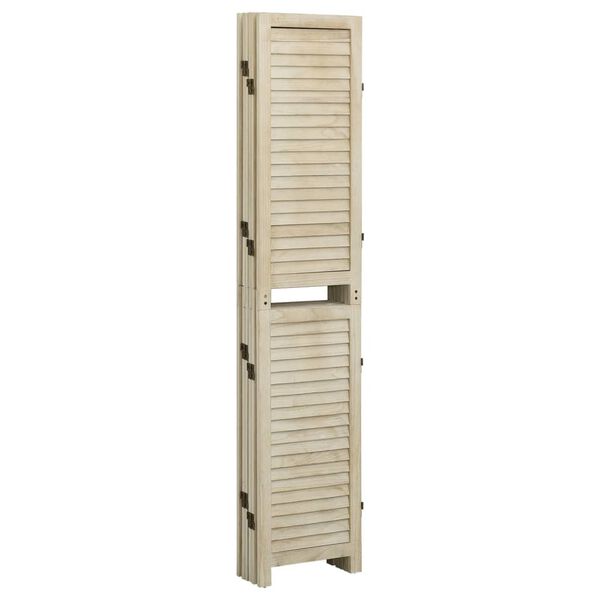 vidaXL 6-Panel Room Divider 210x165 cm Solid Wood Paulownia