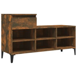 vidaXL Shoe Cabinet Smoked Oak 102x36x60 cm Engineered Wood