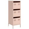 vidaXL Highboard Pink 39x35x103.5 cm Steel