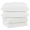 vidaXL Duvet with Pillows 3 pcs White Microfiber and Down Feather