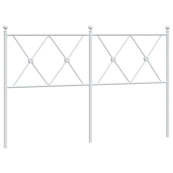 vidaXL Metal Replace Headboard White 137cm