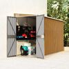 vidaXL Wall-mounted Garden Shed Brown 118x288x178 cm Galvanised Steel