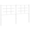 vidaXL Metal Replace Headboard White 150 cm