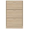 vidaXL Shoe Cabinet Sonoma Oak 63x24x103 cm Engineered Wood