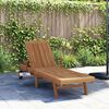 vidaXL Sun lounger Folding Brown 195 x 59 x 78.5 cm Solid Teak Wood