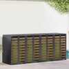 vidaXL Wheelie Bin Storage for 4 Bins Anthracite 272 x 77.5 x 115.5 cm