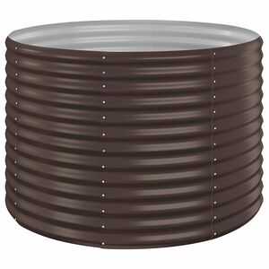 vidaXL Garden Raised Bed Galvanised Steel 100x100x68 cm Brown