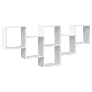 vidaXL Wall Shelf White 159x18x66 cm Engineered Wood