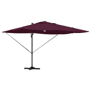 vidaXL Cantilever Roma Parasol Red and Black 352 x 251 x 265 cm