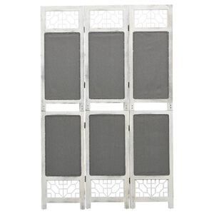 vidaXL 3-Panel Room Divider Grey 105x165 cm Fabric