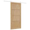 vidaXL Sliding Door Brown 93 x 202 cm Solid Pine Wood