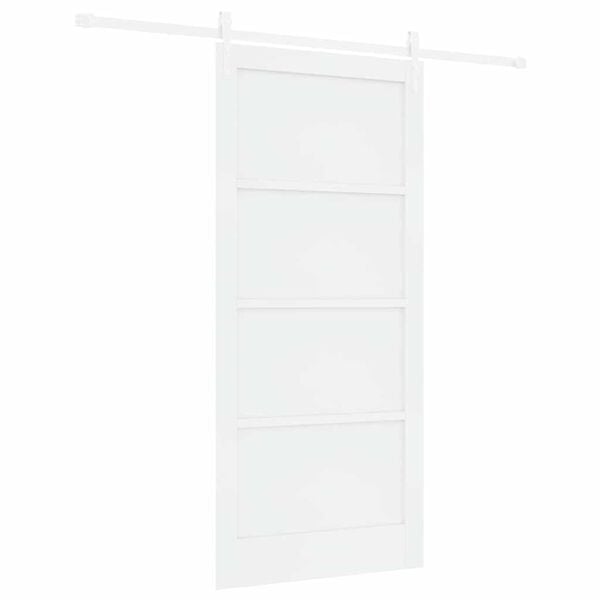 vidaXL Sliding Door ORKDAL White 93 x 202 cm Solid Pine Wood