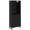 vidaXL Highboard 2 pcs Black Oak 69.5 x 34 x 180 cm