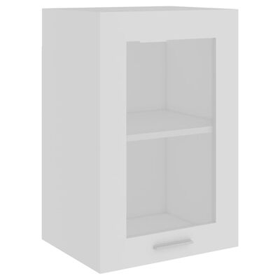 vidaXL Hanging Glass Cabinet White 40x31x60 cm Engineered Wood