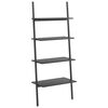 vidaXL 4-Tier Leaning Shelf Black 64x34x150,5 cm
