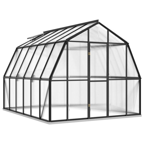 vidaXL Greenhouse with Base Frame Anthracite 9.53 m&sup2; Aluminium
