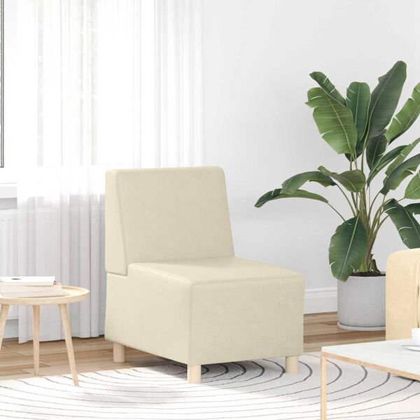 vidaXL Modular Sofa Unit Armless 3 pcs Cream 55 x 74 x 82 cm
