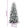 vidaXL Artificial Christmas Tree 300 LEDs and Flocked Snow 210 cm