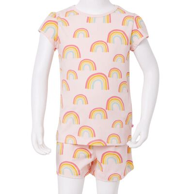 Kids' Pyjamas with Short Sleeves Soft Pink 92