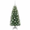 vidaXL Artificial Christmas Tree with 150 LEDs Green 120 cm PE and PVC