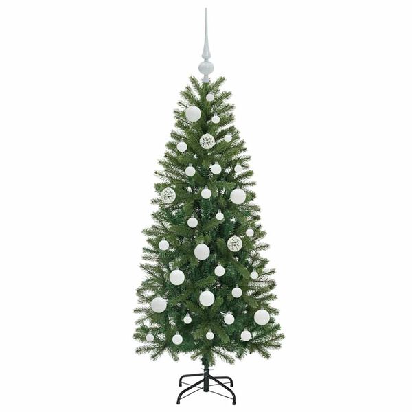 vidaXL Artificial Christmas Tree with 150 LEDs Green 120 cm PE and PVC