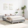 vidaXL Bed Frame No Mattress Grey Sonoma 135x190 cm Double Engineered Wood