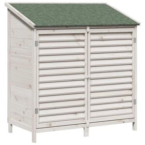vidaXL Garden Shed with Roof White 106 x 56 x 113.5 cm Solid Fir Wood