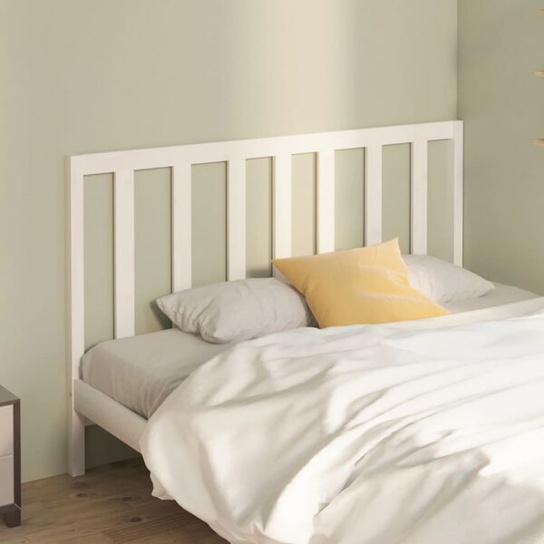vidaXL Bed Headboard White 156x4x100 cm Solid Wood Pine