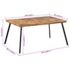 vidaXL Dining Table 169x98.5x76 cm Solid Wood Teak