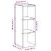 vidaXL Bookcase Stackable Old Wood 30x30x80 cm Engineered Wood