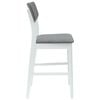 vidaXL Dining Chairs 2 pcs White 48 x 49 x 95 cm Solid Rubber Wood
