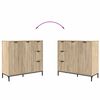vidaXL Sideboard Sonoma Oak 89.5 x 33 x 82 cm Engineered Wood