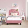 vidaXL Children's Bed Frame with Headboard Pink 80 x 160 cm Velvet