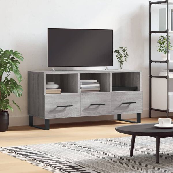 vidaXL TV Cabinet Grey Sonoma 102x36x50 cm Engineered Wood