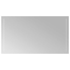 vidaXL LED Bathroom Mirror Transparent 90 x 50 cm Tempered Glass