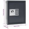 vidaXL Digital Safe with Lock Grey 30 x 10 x 36.5 cm Steel
