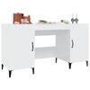 vidaXL Desk High Gloss White 140x50x75 cm Engineered Wood