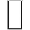 vidaXL Bar Table Legs U-Shaped 2 pcs Black 60x(110-111) cm Steel