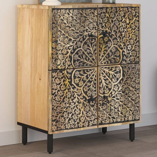 vidaXL Side Cabinet 60x33x75 cm Solid Wood Mango
