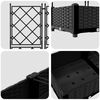 vidaXL Garden Planter 2 pcs Black 80 x 40 x 125.5 cm Steel