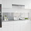 vidaXL Kitchen Backsplash 2 pcs Light Grey 90 x 40 cm Tempered Glass