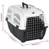 vidaXL Pet Carrier with Metal Door 55x36x35 cm Polypropylene