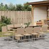 vidaXL Garden Dining Set 11 pcs Beige Poly Rattan